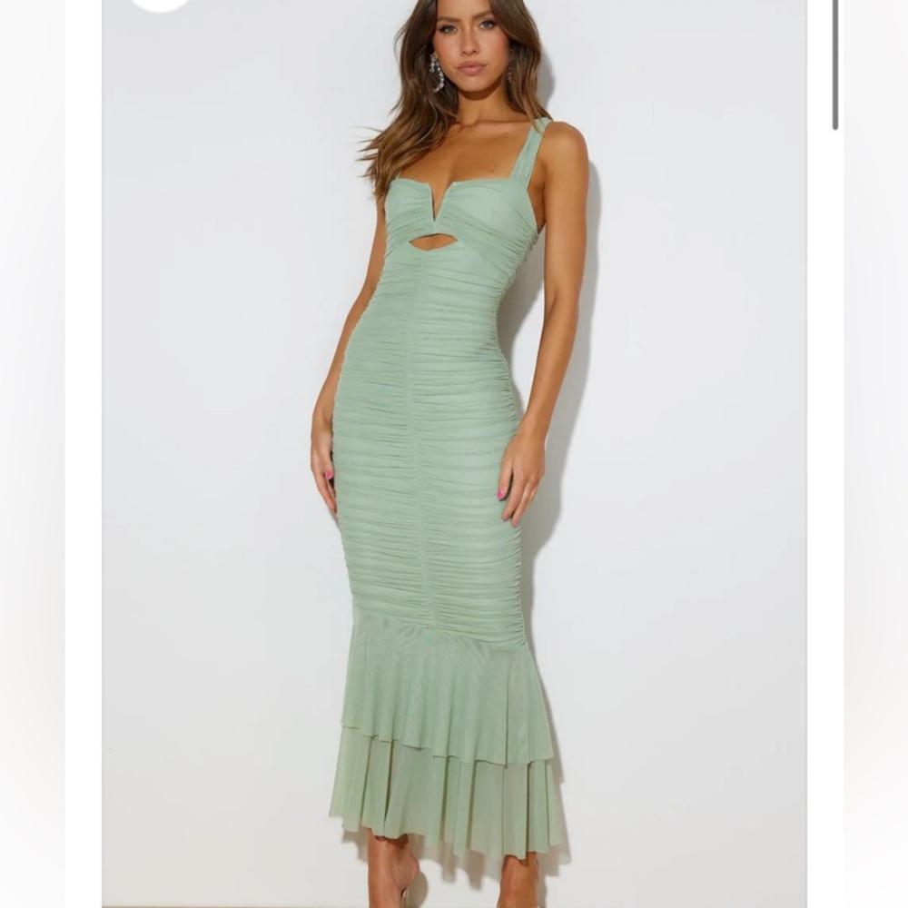 Party Pal Midi Dress Pistachio